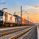 Freight train operating on India's Western Dedicated Freight Corridor