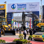 Construction equipment displayed for bauma CONEXPO INDIA 2026