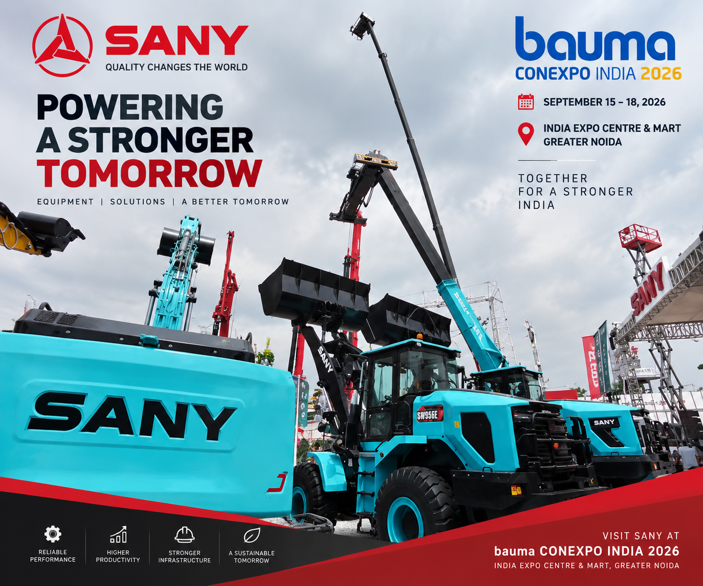 JCB India Launches 10 New Machines at bauma CONEXPO INDIA 2026 SANY India Unveils 31-Machine Line-Up at bauma CONEXPO INDIA 2026
